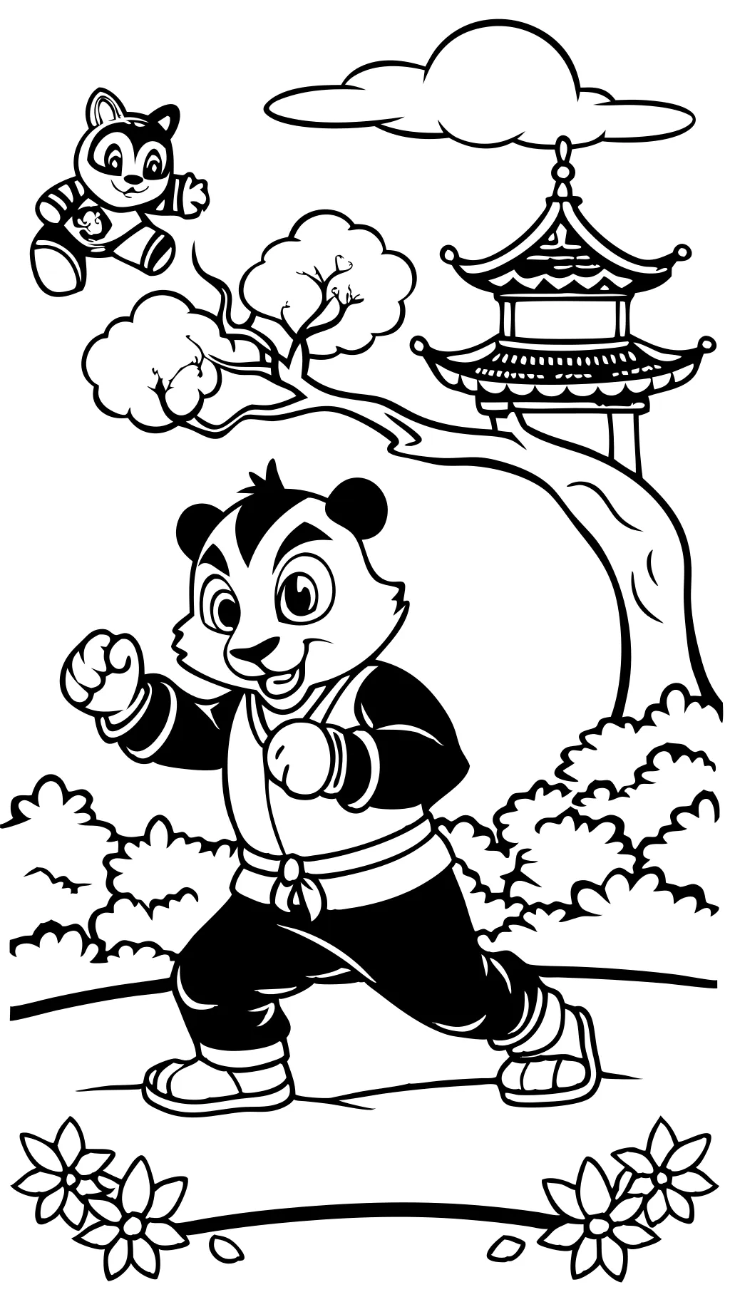 Páginas para colorear de Kung Fu Panda